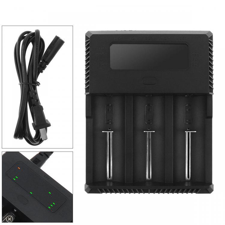 shopping סוללות ומטענים Trustfire TR-018 Intelligent Fast 3 Slots Li-ion Battery Charger LED Indicate for 23650 26650 21700 20700 14500 18650 18350 Batter