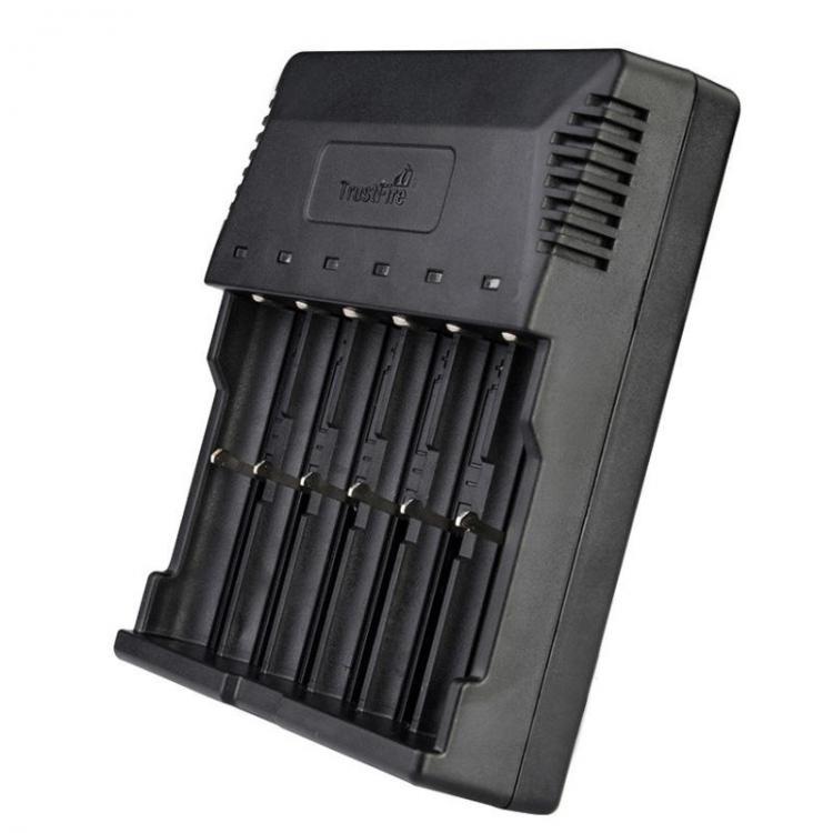 shopping סוללות ומטענים TrustFire TR-012 Digicharger Intelligent Battery Charger 6 Slots Smart Universal Charger EU/US Plug For 18650 18350 16340 14500 AA