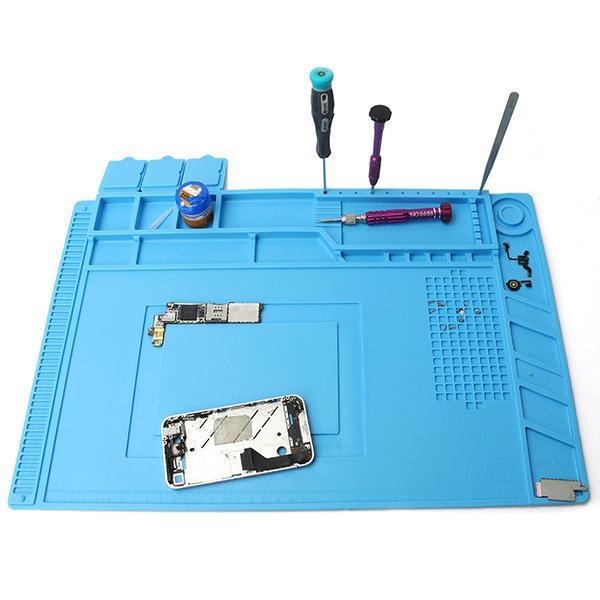 shopping כלים מקצועיים DANIU 45x30cm Magnetic Heat Insulation Silicone Pad Desk Mat Maintenance Platform with Magnetic Section  for BGA Soldering Repair 