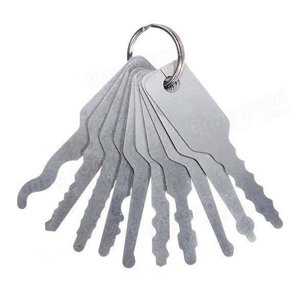 shopping כלים מקצועיים DANIU 10pcs Jiggler Keys Lock Pick For Double Sided Lock Lock Picks Tool