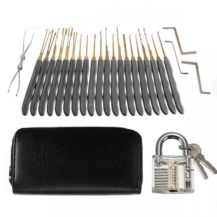 shopping כלים מקצועיים 26Pcs Padlock Locksmith Training Starter Practice Kit Lock Unlocking Pick Tool