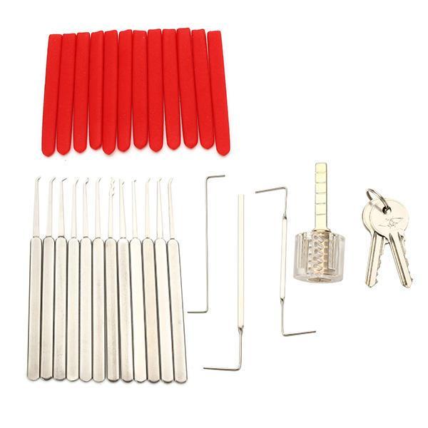shopping כלים מקצועיים DANIU 12Pcs High Quality Lock Pick Tools Set Lock Opener with T-Lock Transparent Lock