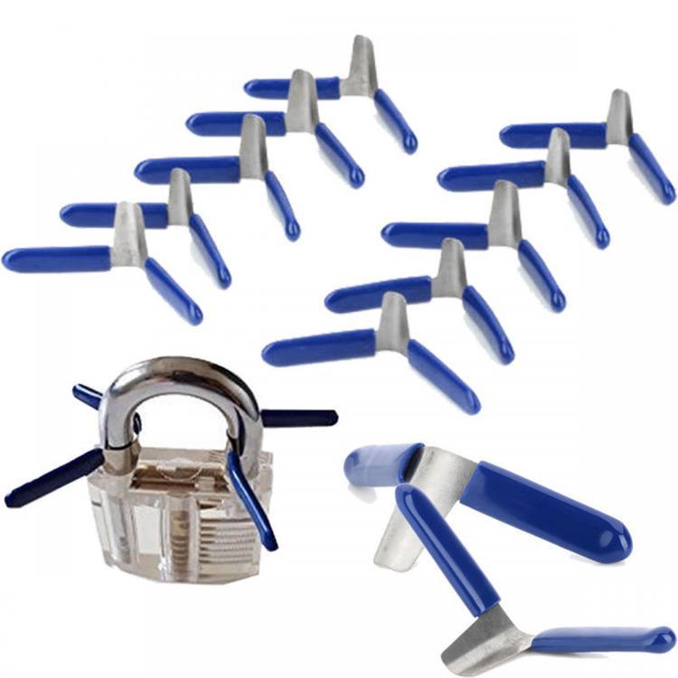 shopping כלים מקצועיים 10Pcs Padlock Shim Picks Set Lock Pick Lockpicking Opener Accessories Tool Easy