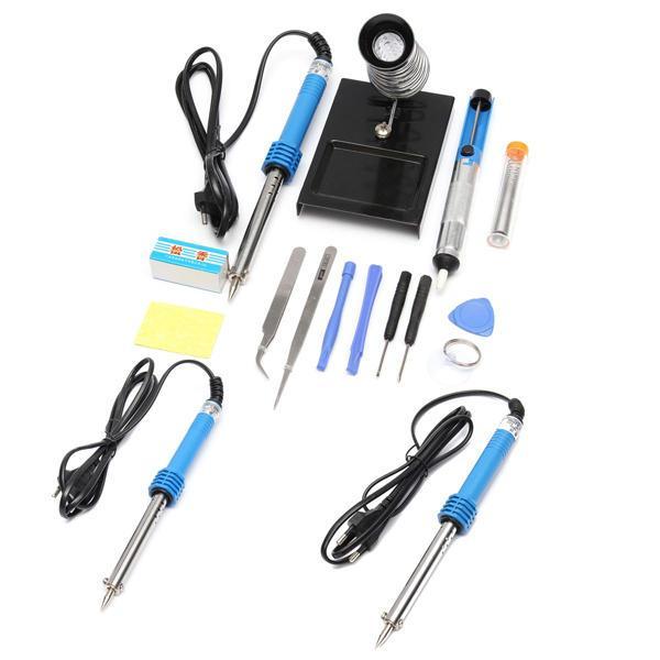 shopping כלים מקצועיים 14 in1 110V/220V 60W EU Plug Electric Soldering Iron Starter Tool Kit Set