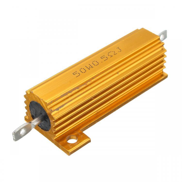 shopping כלים מקצועיים 50W 0.5R 1R 2R 2.2R 4R 6R 8R 10R 20R Ohm Aluminum Shell Power Case Wirewound Resistor