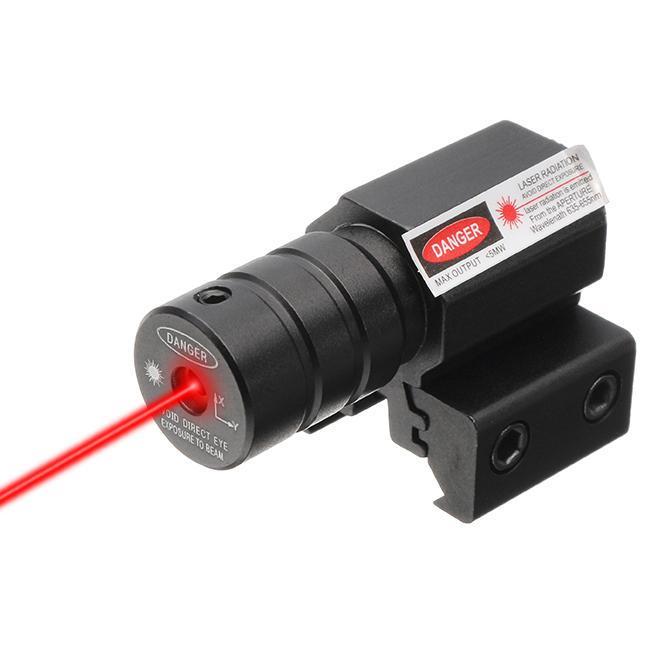 shopping ציוד ללייזר 635nm 3mW Red Dot Laser Sight Scope Tactical with Adjustable Rail Mount