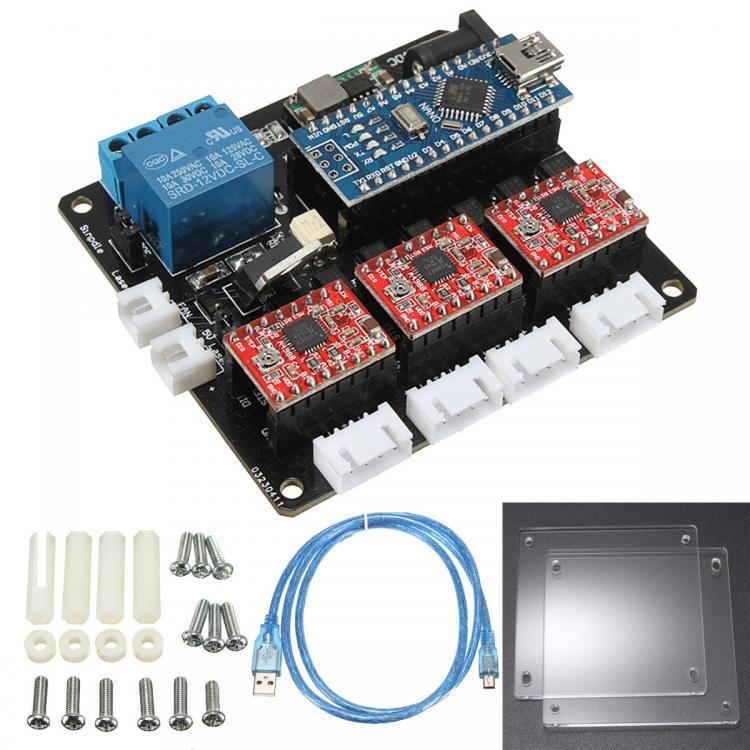 shopping ציוד ללייזר USB 3 Axis Stepper Motor Driver Board For DIY Laser Engraving Machine 3 Axis Control Board