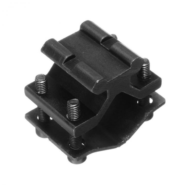 shopping ציוד ללייזר 10-21mm Barrel Ring Clamp Mount Adapter Flashlight Laser Mount 20mm Picatinny Rail