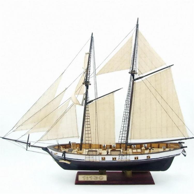 shopping ציוד מעבדה 380x130x270mm DIY Ship Assembly Model Kits Classical Wooden Sailing Boats Scale Model Decoration