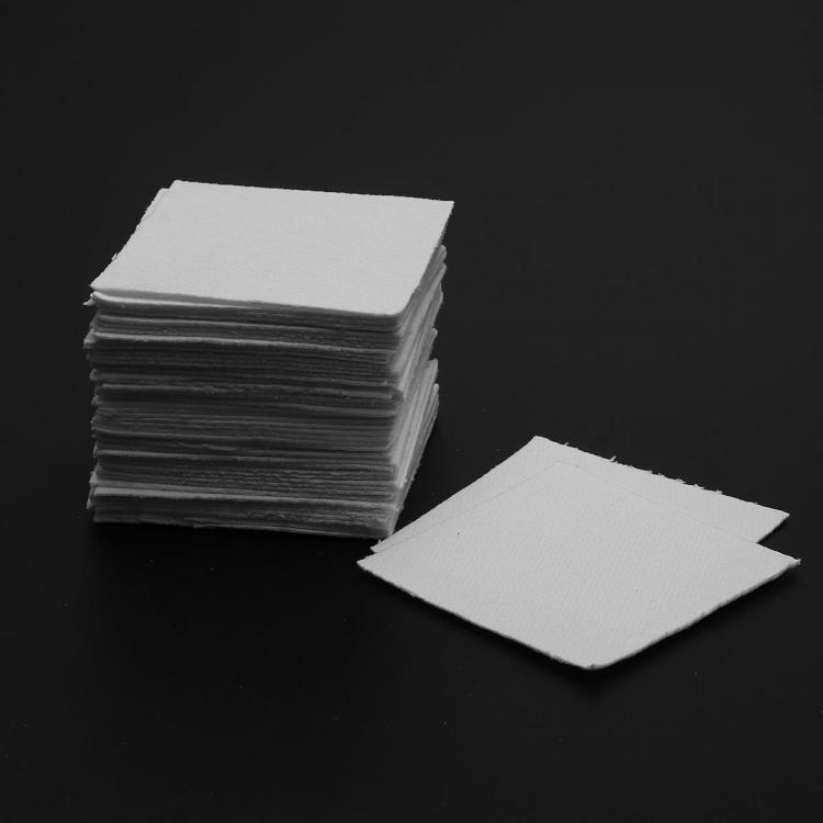 shopping ציוד מעבדה 50Pcs 8x8cm Bullseye Hot Pot Thinfire Kiln Paper for DIY Glass Fusing
