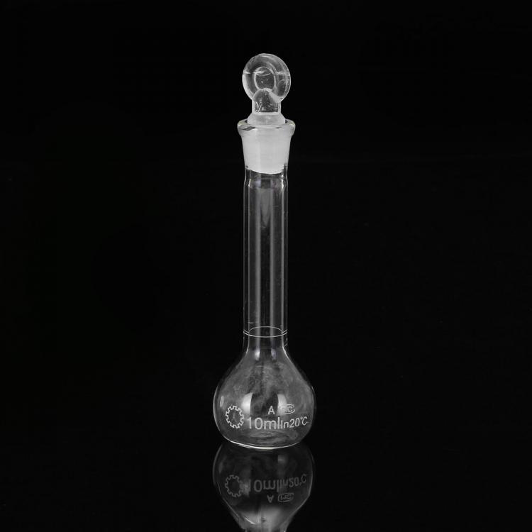 shopping ציוד מעבדה 10mL Clear Glass Volumetric Flask w/ Glass Stopper Lab Chemistry Glassware