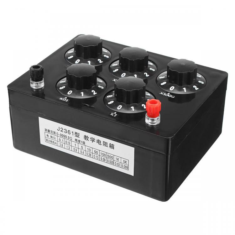 shopping ציוד מעבדה Iron Variable Decade Resistor Resistance Box 0-9999.9 Ohm For Physical Teachings