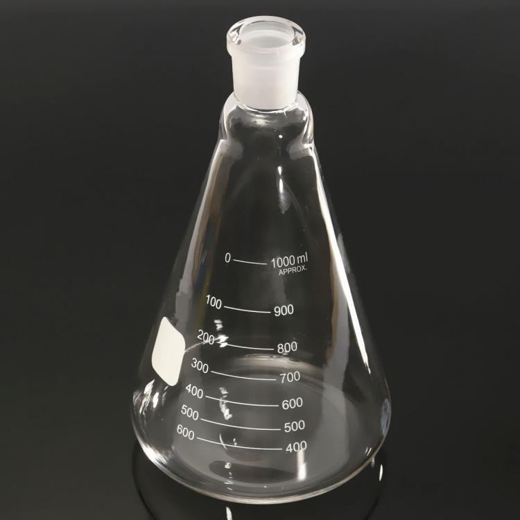 shopping ציוד מעבדה 1000mL 24/29 Glass Erlenmeyer Flask Graduated 1 Litre Conical Vessel Taper Joint Grinding Mouth