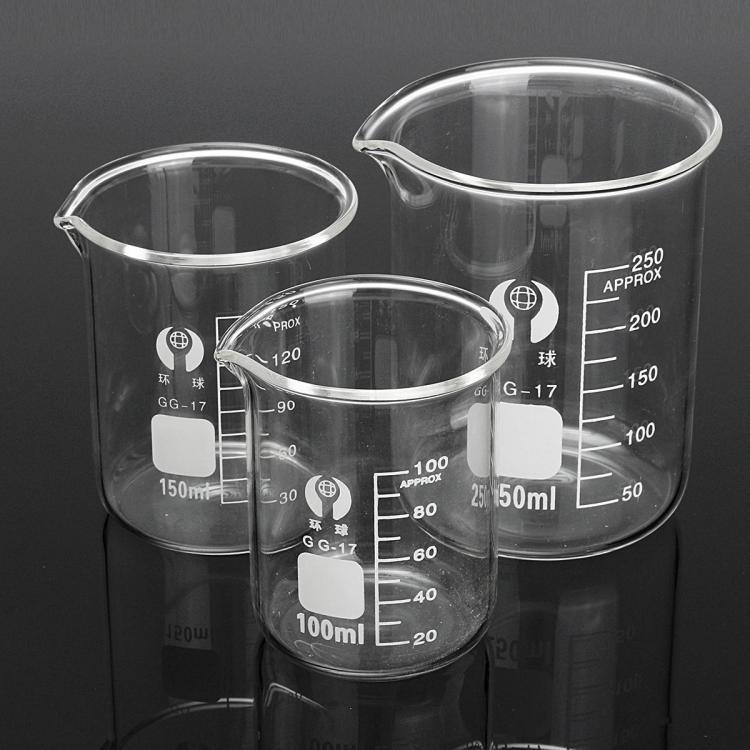 shopping ציוד מעבדה 3Pcs 100ml 150ml 250ml Beaker Set Graduated Borosilicate Glass Beaker Volumetric Measuring Lab Glassware