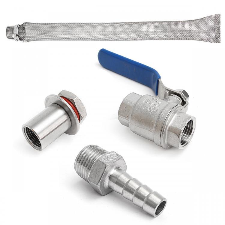 shopping ציוד מעבדה Kettle Ball Valve Home Brew Screen Kit Weldless Boil Fitting Hose Barb