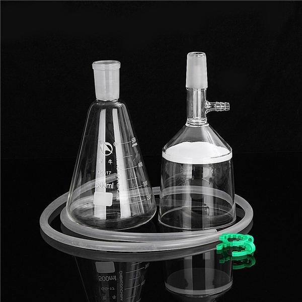 shopping ציוד מעבדה 500mL 24/29 Joint Suction Filtration Equipment Glass Buchner Funnel Conical Flask Filter Kit