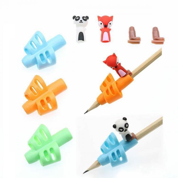 shopping ציוד מעבדה Two-Finger Grip Silicone Baby 3pcs Learning Writing Tool Writing Pencil