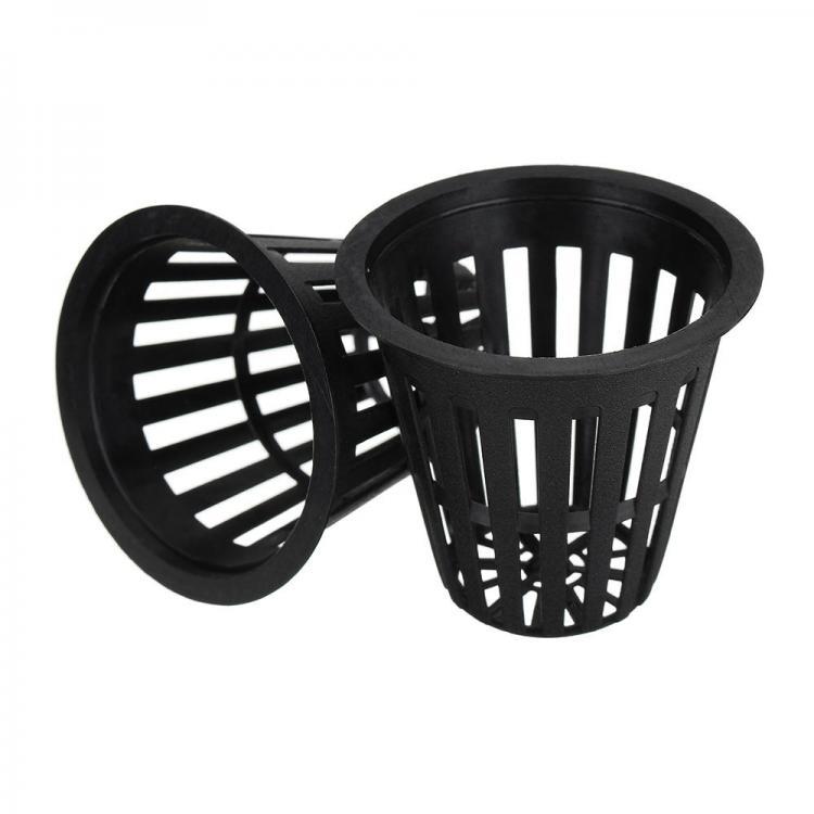 shopping ציוד מעבדה 10Pcs 2.2Inch Plastic Mesh Net Basket Hydroponic Aeroponic Flower Container Grow Pot Planting Basket