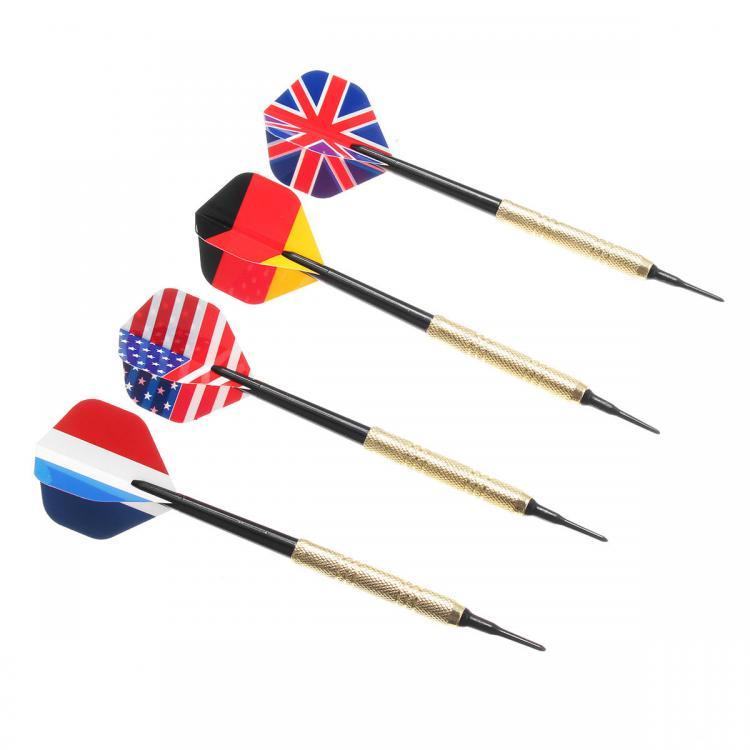 shopping ציוד מעבדה 12Pcs Professional National Flag Tail Darts 4 Kinds With 100 Extra Soft Tips