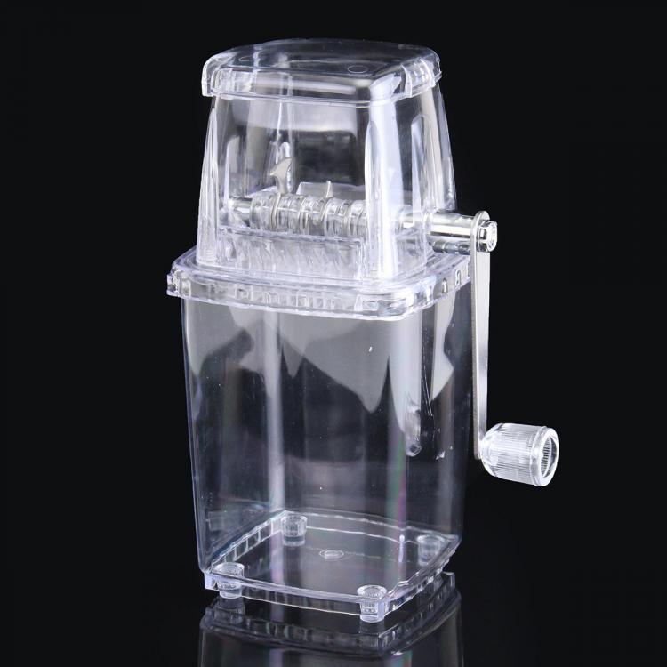 shopping ציוד מעבדה Portable Manual Ice Shaver Block Shaving Machine Crusher Snow Ice Cone Maker Transparent
