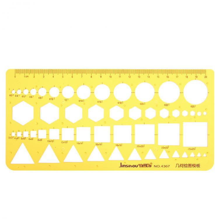 shopping ציוד מעבדה Geometric Figure Polygon Drawing Template KT Soft Plastic Circle Triangle Square Hexagon Ruler Design Board