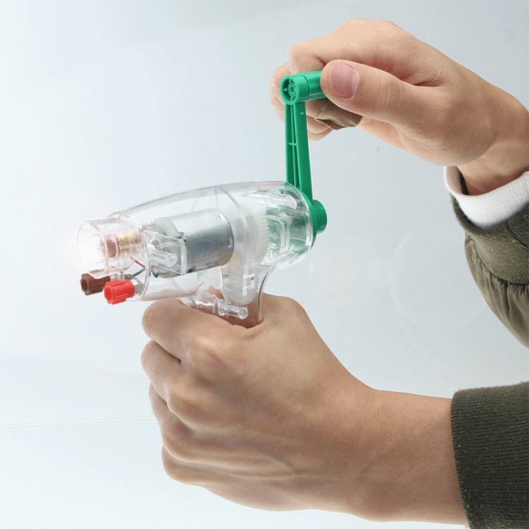 shopping ציוד מעבדה Handheld Manual Electricity DC Generator Miniature Light Blub Kit Science Experiment Kids Discovery Toy