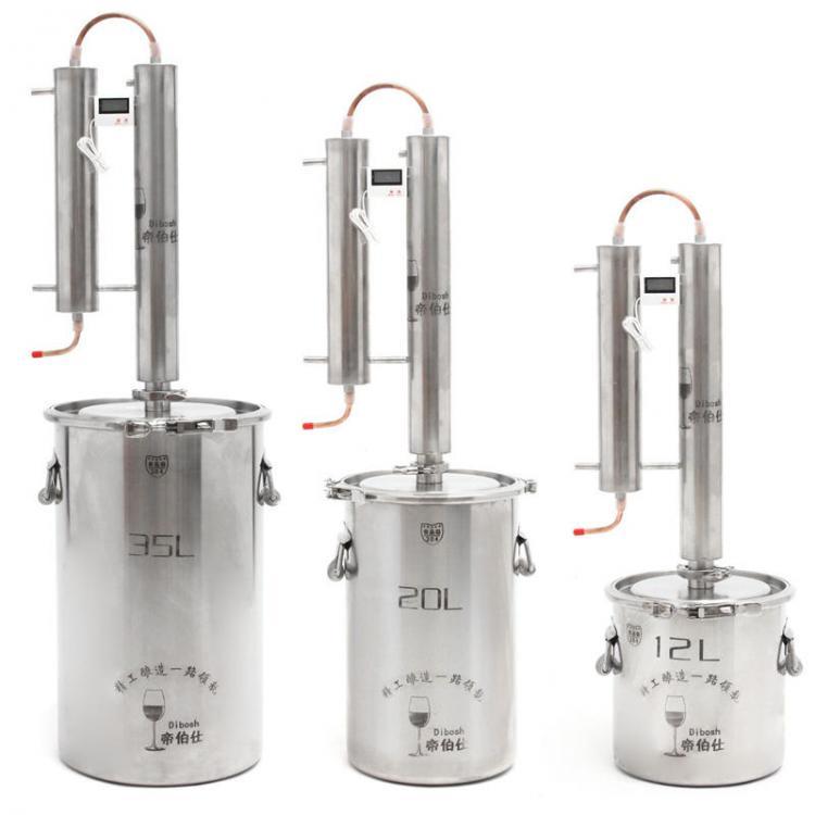 shopping ציוד מעבדה 12/20/35L Alcohol Ethanol Distiller Home Brew Still Moonshine Wine Making Tools Boiler