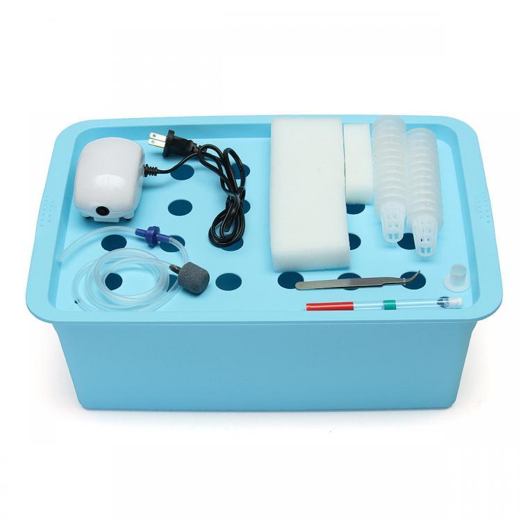 shopping ציוד מעבדה 220V 24 Holes Hydroponic System Kit Indoor Aerobic Soilless Cultivation Water Planting Grow Box