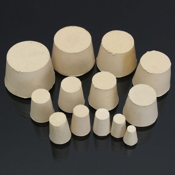 shopping ציוד מעבדה Flask Test Tube Solid WhiteTapered Rubber Stopper Plug Bung Laboratory Seal Ring Apparatus