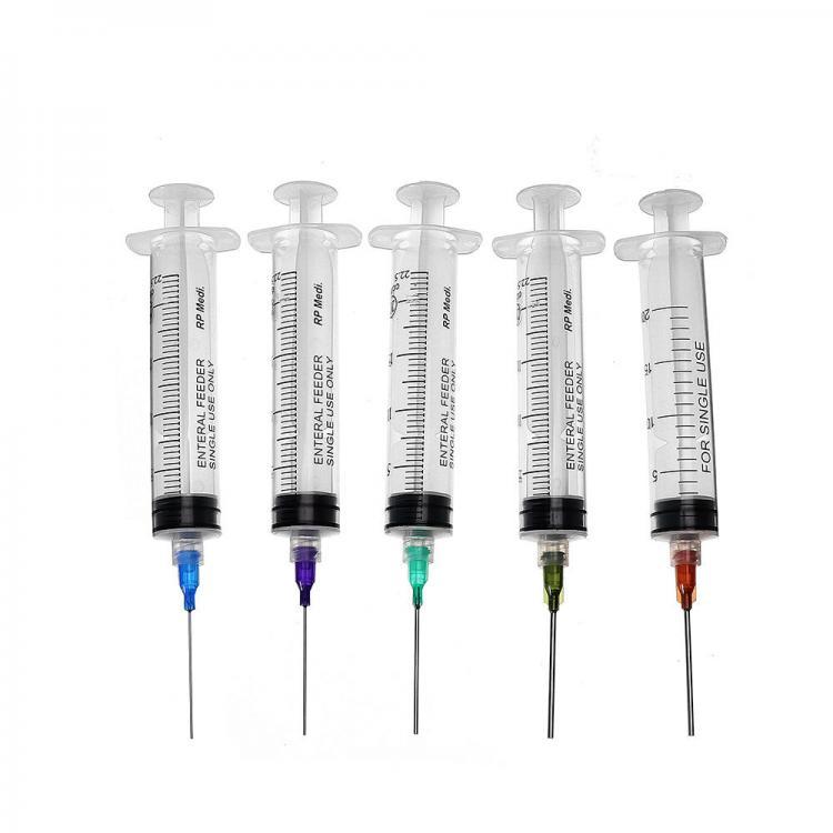 shopping ציוד מעבדה 5Pcs 3ml 10ml 20ml Syringe Crimp Sealed Blunt End Tips For Makeup DIY Glue Oil Ink