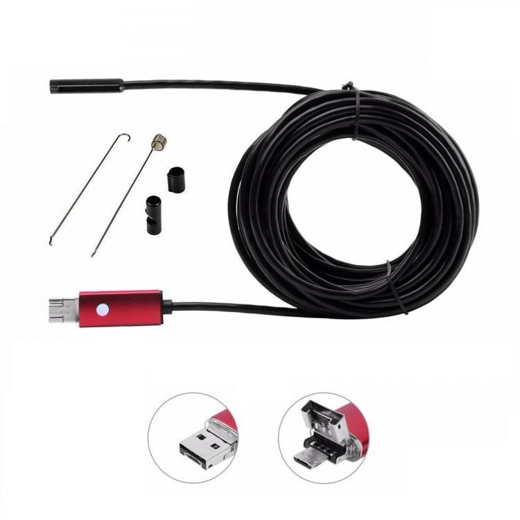 shopping כלי מדידה DANIU A99 720P 2MP 6LED 8.0mm Lens Waterproof Android/PC Inspection Borescope Tube Camera