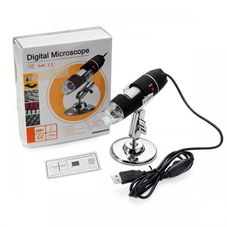 shopping כלי מדידה 1600X Zoom 8 LED USB Digital Microscope Hand Held Biological Endoscope with Bracket