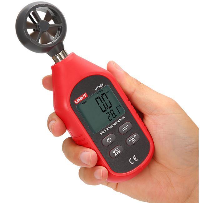 shopping כלי מדידה UNI-T UT363 Mini Digital Wind Speed Meter Pocket Anemometer Speed Temperature Tester Thermometer