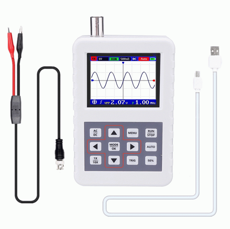 shopping כלי מדידה DANIU ADS2050H ADS2031H Handheld Oscilloscope High Precision 5MHz Bandwidth 20M/200M Sampling Rate 2.4 Inch LCD Screen One Key Aut