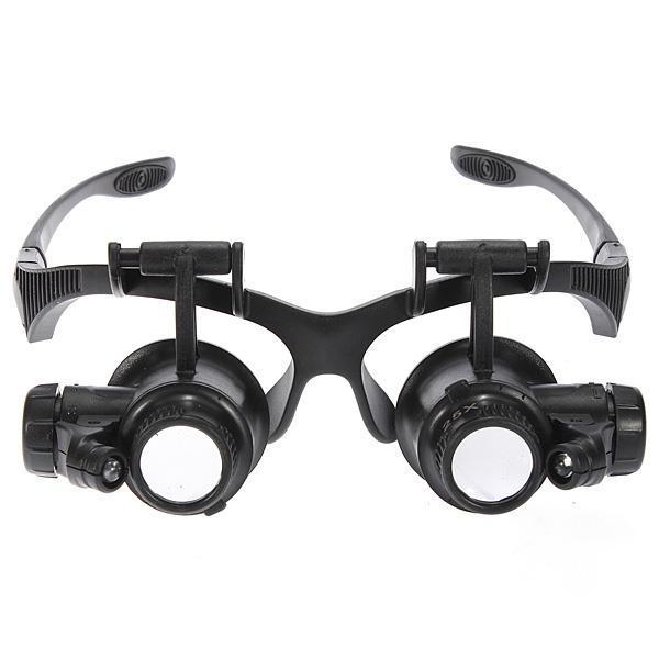 shopping כלי מדידה 8 Lens 10x 15x 20x 25x Headbrand 2LED Magnifier Magnifying Loupe 9892G