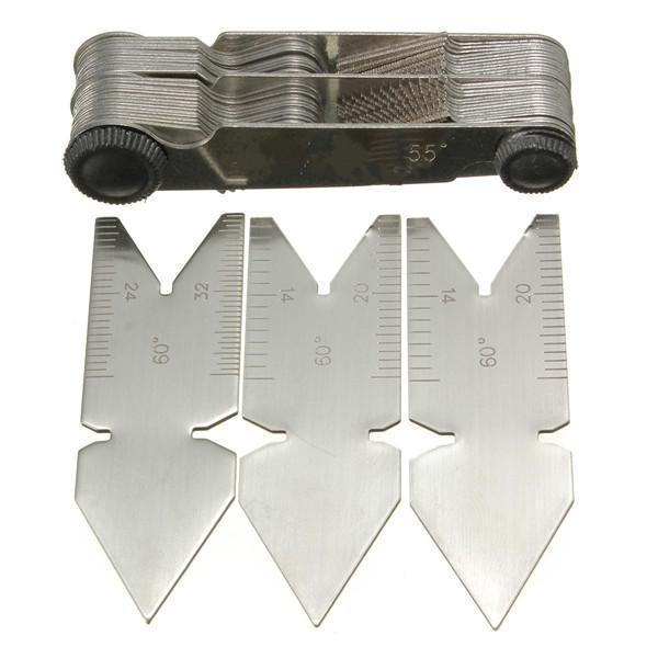 shopping כלי מדידה DANIU 4Pcs Screw Thread Pitch Cutting Gauge Tool Set Centre Gage 55&amp;60&deg; Inch&amp;Metric