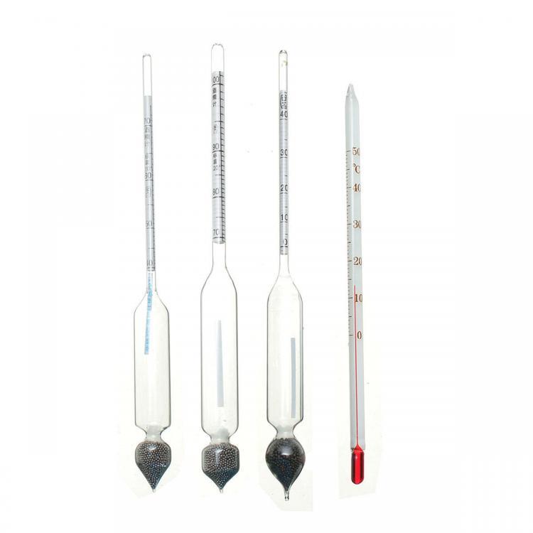 shopping כלי מדידה 3Pcs Wine Making Hygrometer Alcohol Meter Tester Thermometer Measure Test 0-100% 0-40 40-70 70-100