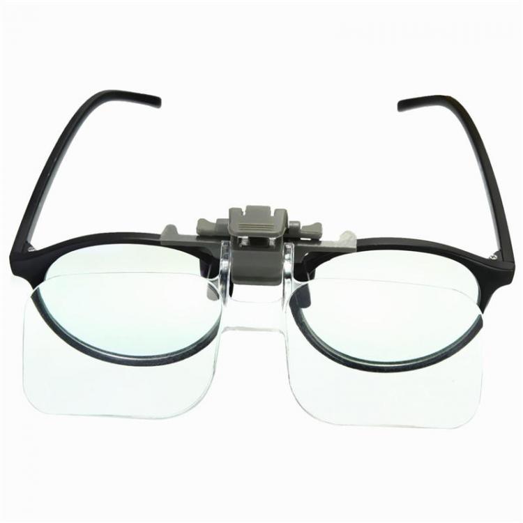 shopping כלי מדידה HD Lens Precise Clip On Clear Folding Magnifying Glasses Hands Free Reading Eyeglasses Jewellery Appraisal Watch Repair Tool
