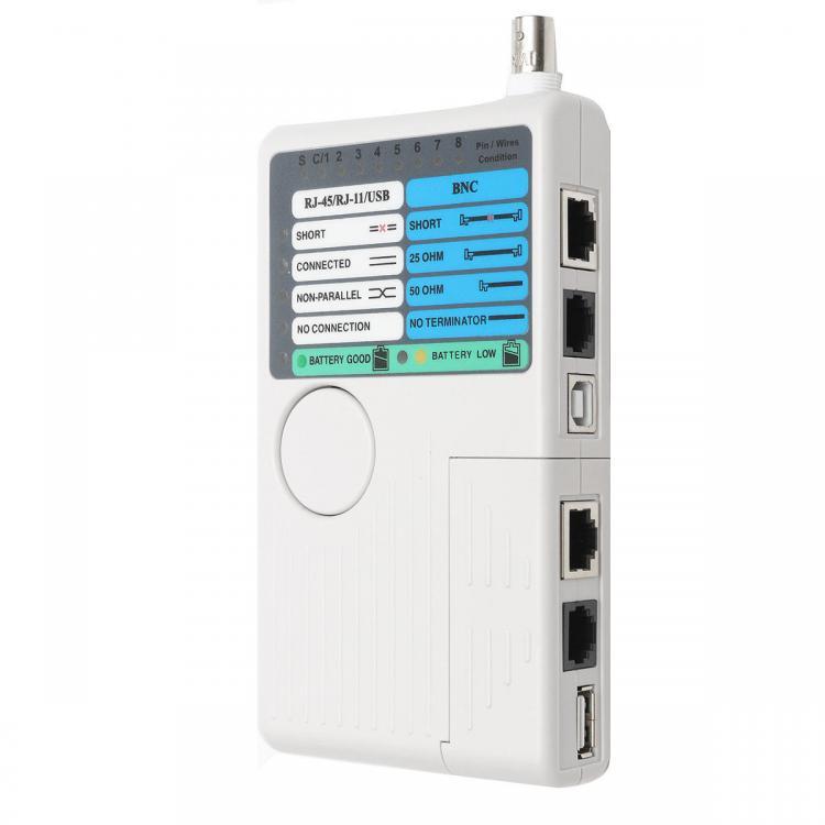 shopping כלי מדידה 4 In 1 Network Cable Tester RJ45/RJ11/USB/BNC LAN Cable Cat5 Cat6 Wire Tester