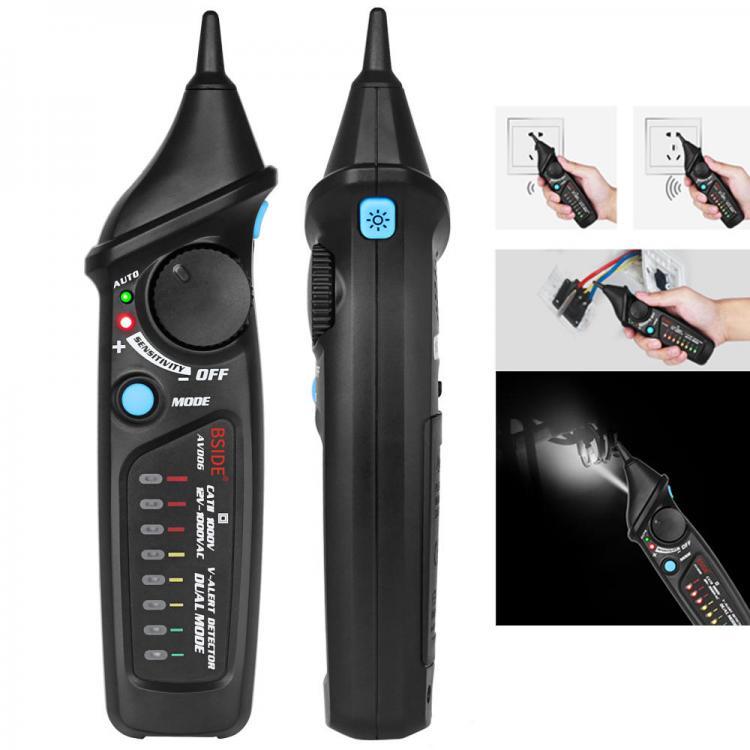 shopping כלי מדידה BSIDE AVD06 Non-contact Voltage Tester Pen AC 12-1000V Auto/Manual Dual Mode NCV Tester Live Wire Check Sensitivity Adjustable Vol