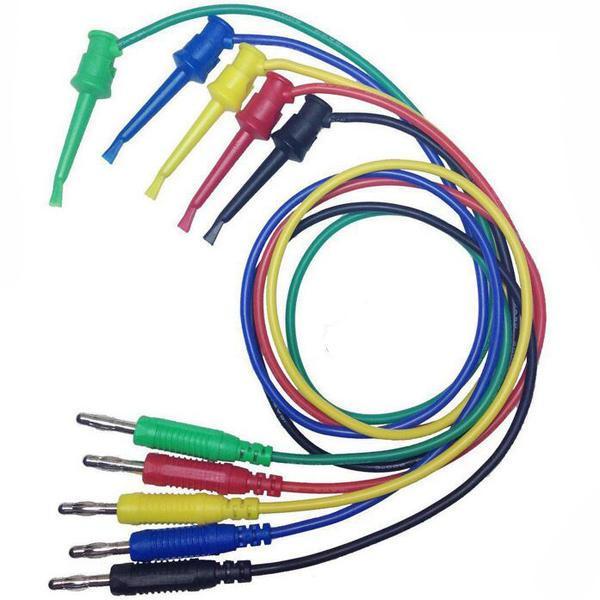 shopping כלי מדידה DANIU 1PCE 4mm Banana Plug to Copper Dual Test Hook Clip Cable Lead Wire 100cm
