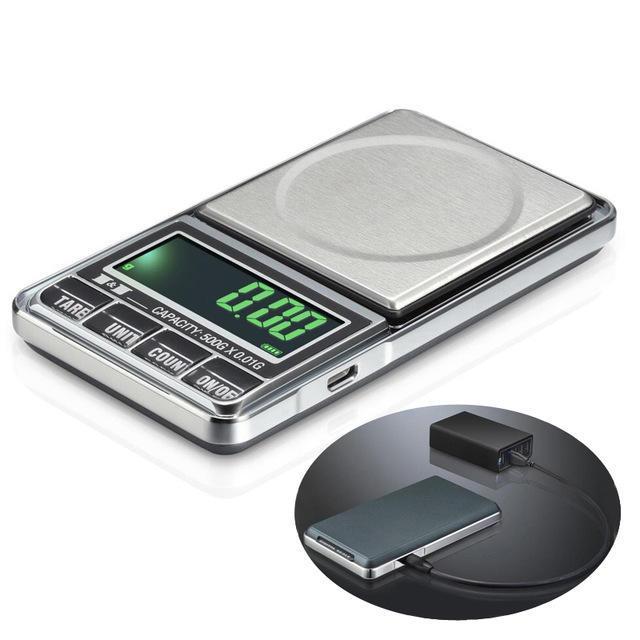 shopping כלי מדידה Bang good 1000g 0.1g USB Digital Pocket Charging Scale Jewelry Scale Balance Weighing Scale g/oz/ozt/dwt/ct/t/gn