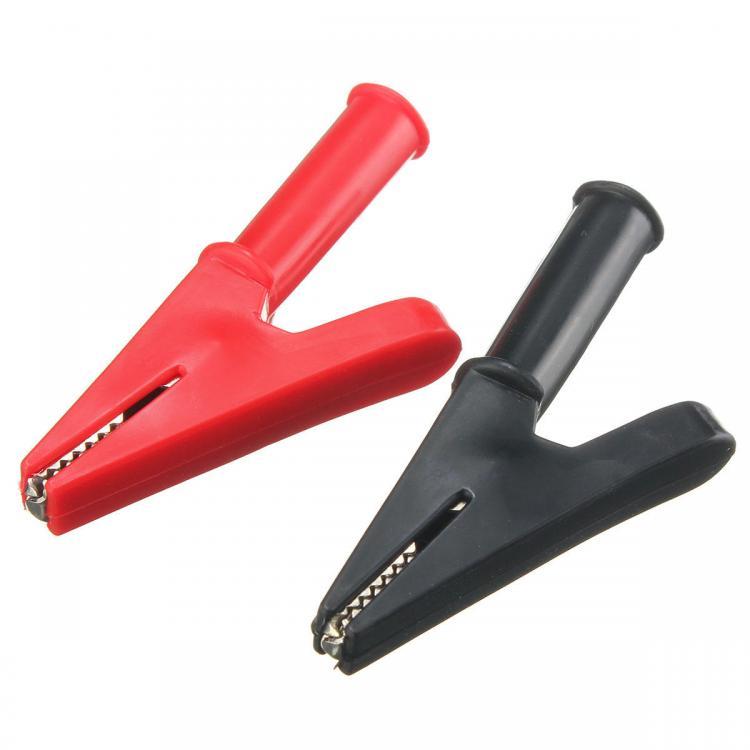 shopping כלי מדידה DANIU 2Pcs 2000V 30A Crocodile Alligator Folders Safety Test Clips For 4mm Shrouded Banana Plug