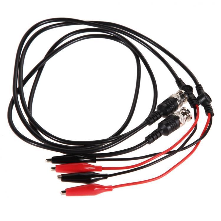 shopping כלי מדידה 2pcs 110cm BNC Q9 to Dual Alligator Clip Oscilloscope Test Probe Leads