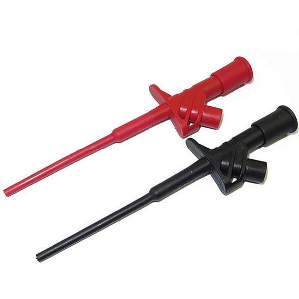 shopping כלי מדידה DANIU P5004 2Pcs Professional Insulated Quick Test Hook Clip High Voltage Flexible Testing Probe 4mm
