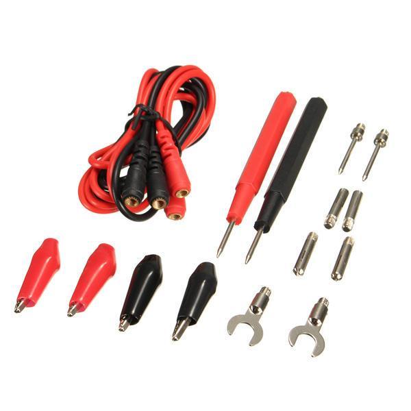 shopping כלי מדידה 16pcs Multifunction Digital Multimeter Probe Test Alligator Clip Leads Cable