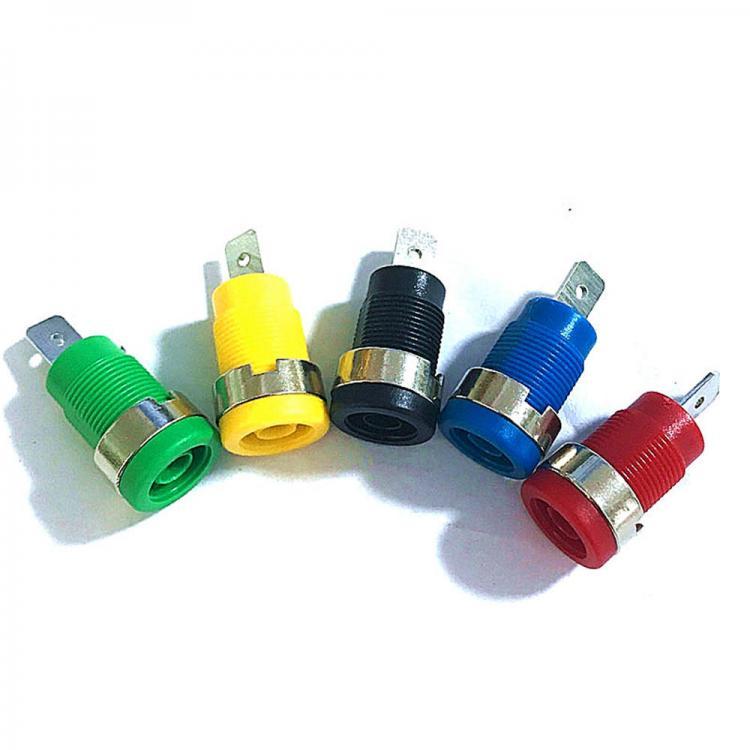 shopping כלי מדידה 5 Pcs 4mm Banana Plugs Female Jack Socket Plug Wire Connector 5 Colors Each 1pcs Multimeter Socket Banana Head Female