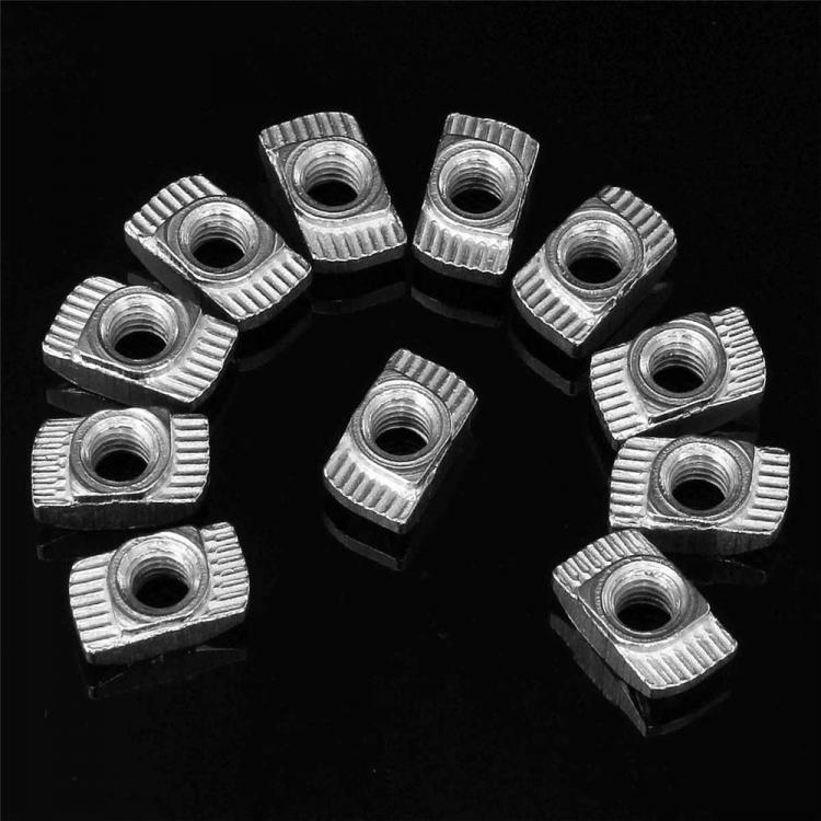 shopping כלים מכאניים Drillpro 100pcs M5 Hammer Nut Nickel Plated Carbon Steel Aluminum Connector T Fastener Sliding Nut