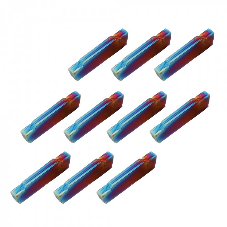 shopping כלים מכאניים Drillpro 10pcs HRC45 Blue Nano MGMN200-G 2mm Carbide Insert for MGEHR/MGIVR Turning Tool Holder
