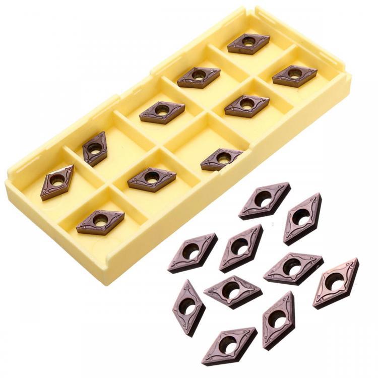 shopping כלים מכאניים Drillpro 10pcs DCMT0702 EM YBC205 Carbide Insert Turning Tool Holder Inserts For Stainless Steel